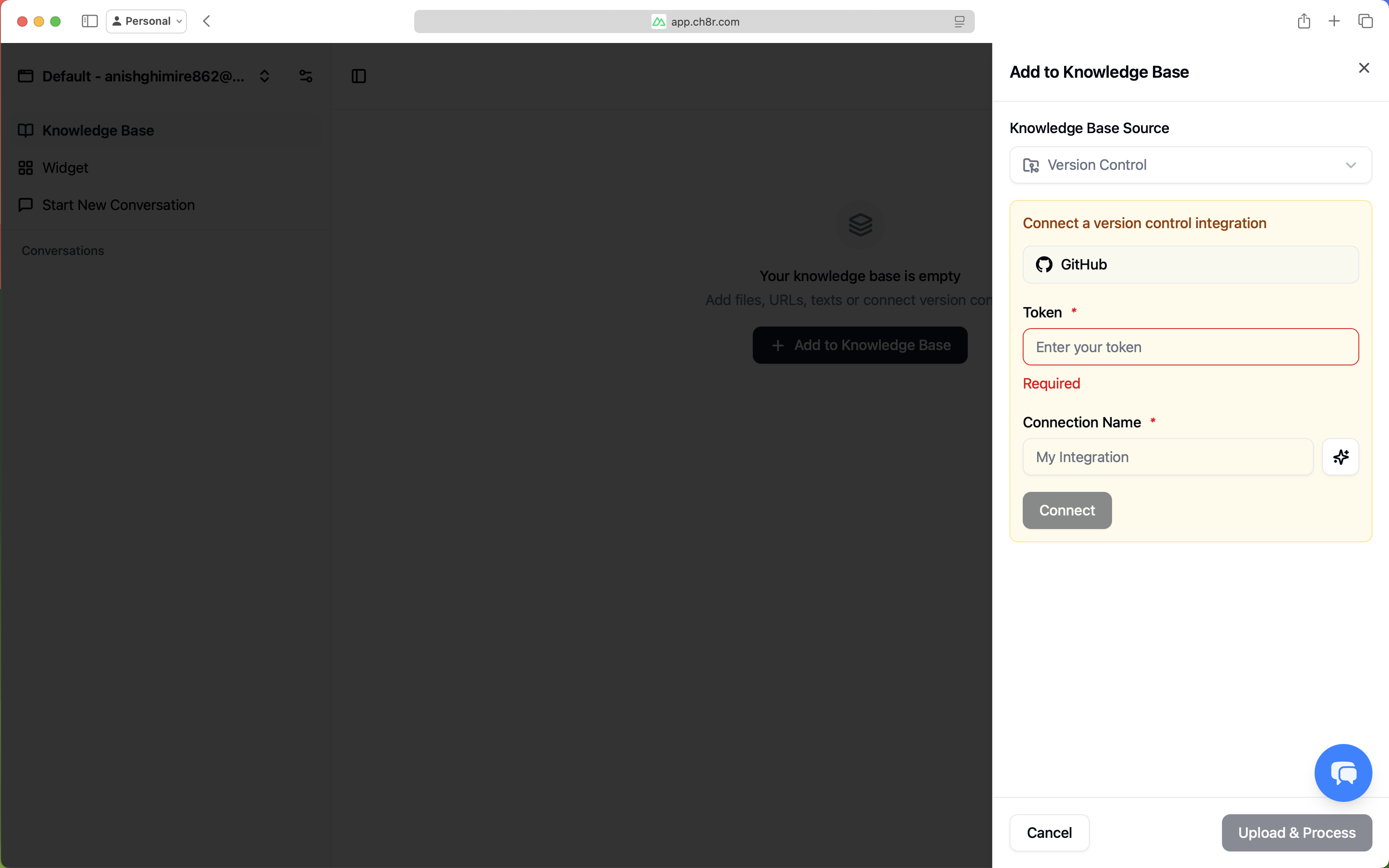 ch8r onboarding - version control as kb